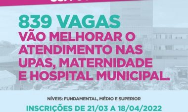 Processo Seletivo SSA Contagem: 839 novas vagas na saúde vão melhorar atendimento no hospital, maternidade e Upas da cidade