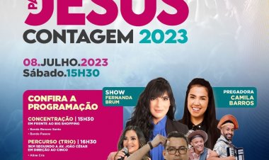 CONTAGEM: MARCHA PARA JESUS. Programação variada terá artistas locais e nacionais.