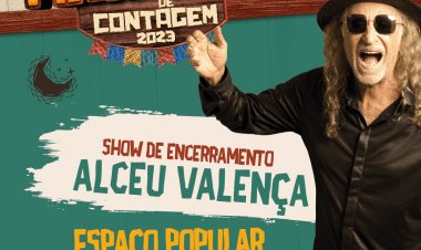 ARRAIÁ DE CONTAGEM. Cantor Alceu Valença fechará programação do arraiá, no Espaço Popular, no dia 29 de julho.