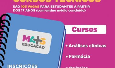 MAIS EDUCAÇÃO. Funec abre inscrições para cursos técnicos subsequentes em 2024