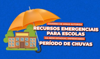 Governo de Minas autoriza recursos emergenciais para escolas da rede estadual enfrentarem período de chuvas